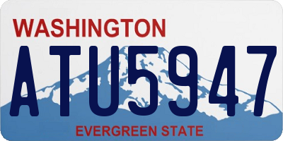WA license plate ATU5947