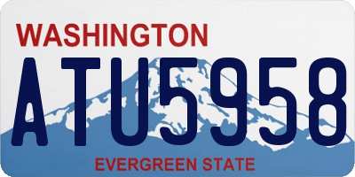 WA license plate ATU5958