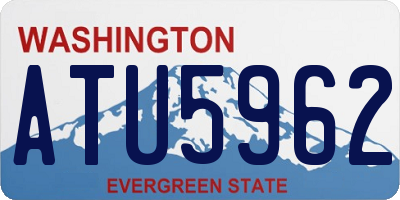 WA license plate ATU5962