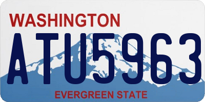 WA license plate ATU5963