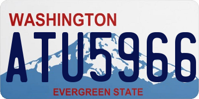 WA license plate ATU5966