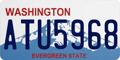 WA license plate ATU5968