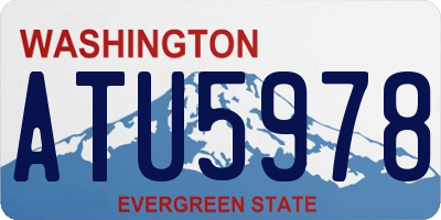 WA license plate ATU5978