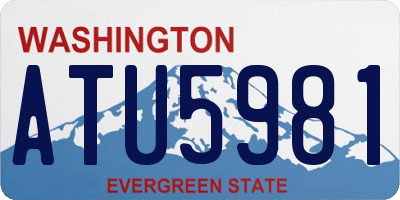 WA license plate ATU5981