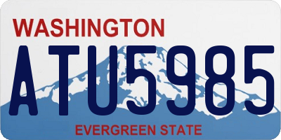 WA license plate ATU5985