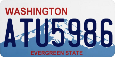 WA license plate ATU5986