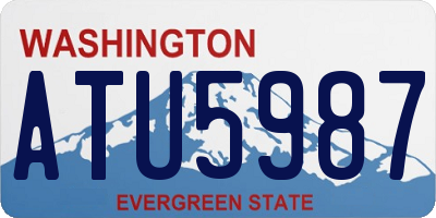 WA license plate ATU5987