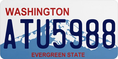 WA license plate ATU5988