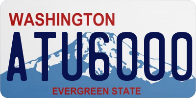 WA license plate ATU6000
