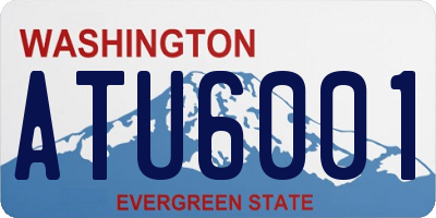 WA license plate ATU6001