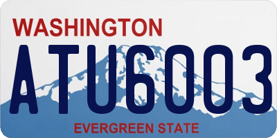 WA license plate ATU6003