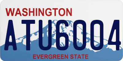 WA license plate ATU6004