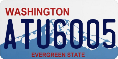 WA license plate ATU6005