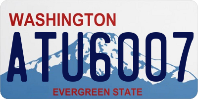 WA license plate ATU6007