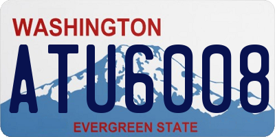 WA license plate ATU6008
