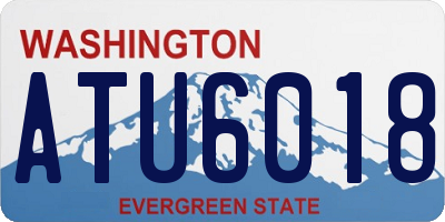 WA license plate ATU6018