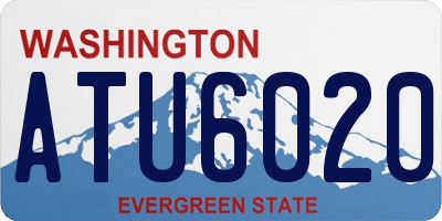 WA license plate ATU6020