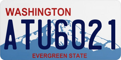 WA license plate ATU6021