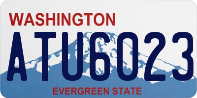 WA license plate ATU6023