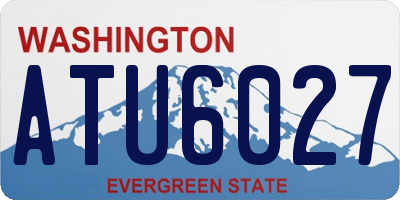 WA license plate ATU6027