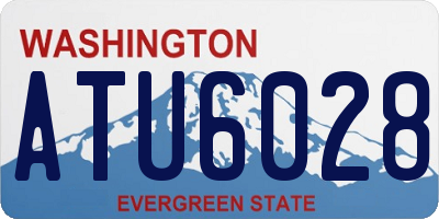 WA license plate ATU6028