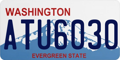 WA license plate ATU6030