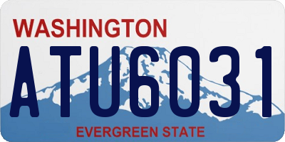 WA license plate ATU6031