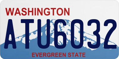 WA license plate ATU6032