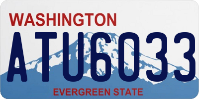 WA license plate ATU6033