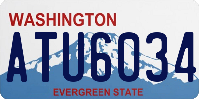WA license plate ATU6034