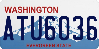 WA license plate ATU6036