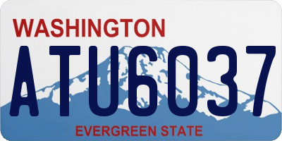 WA license plate ATU6037