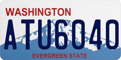 WA license plate ATU6040