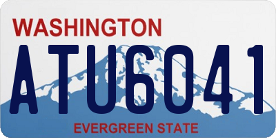 WA license plate ATU6041
