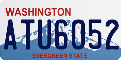 WA license plate ATU6052