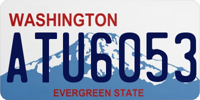 WA license plate ATU6053