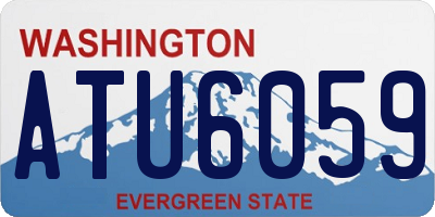 WA license plate ATU6059