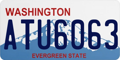 WA license plate ATU6063