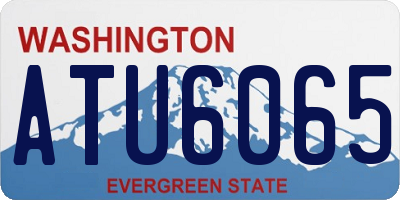 WA license plate ATU6065