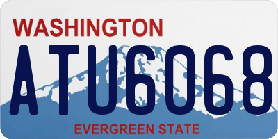 WA license plate ATU6068