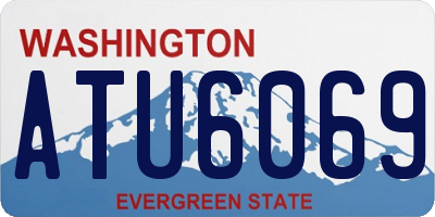 WA license plate ATU6069
