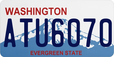 WA license plate ATU6070