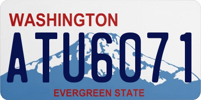 WA license plate ATU6071