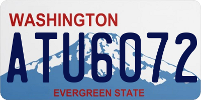 WA license plate ATU6072