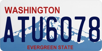 WA license plate ATU6078