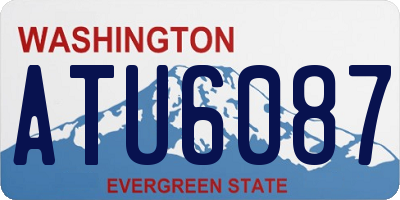 WA license plate ATU6087