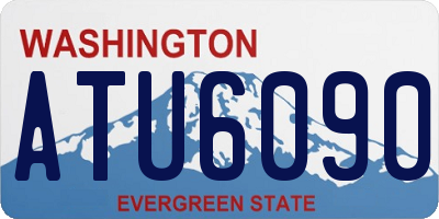WA license plate ATU6090