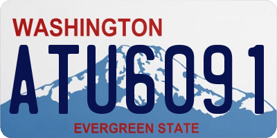 WA license plate ATU6091