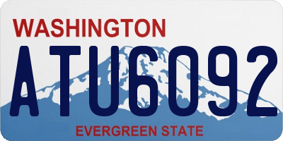 WA license plate ATU6092