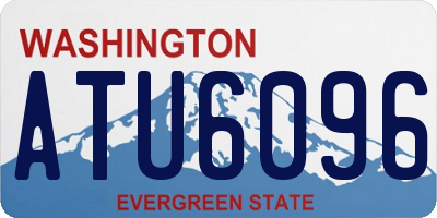 WA license plate ATU6096
